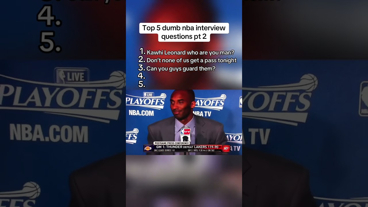 Top 5 dumb nba interview questions pt 2 #nba #dumbquestions