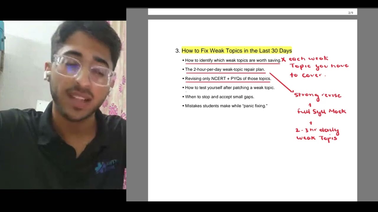 How to STUDY weak topics and increase mock scores in last 30 days? By AIIMS DELHI TOPPER #neet2026