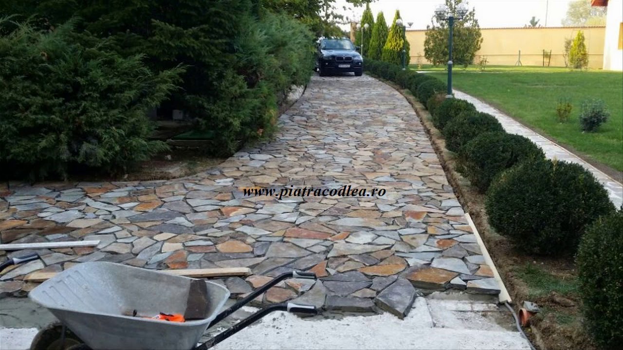 Piatra Naturala Decorativa Ornamentala Placat Pavaj Alei Curte Rau Munte Andezit Bazalt Granit
