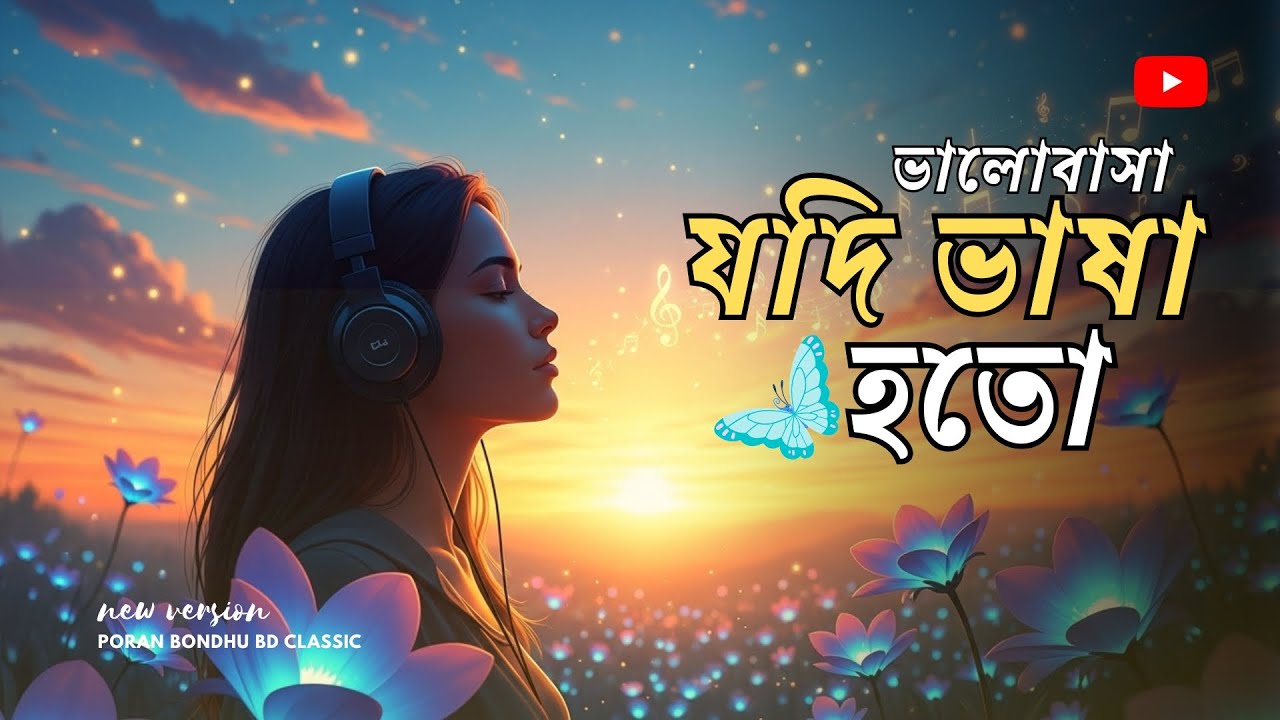 ভালোবাসা যদি ভাষা হতো | New Version Lo-Fi Love Song | Romantic Bangla Song | Poran Bondhu BD Classic