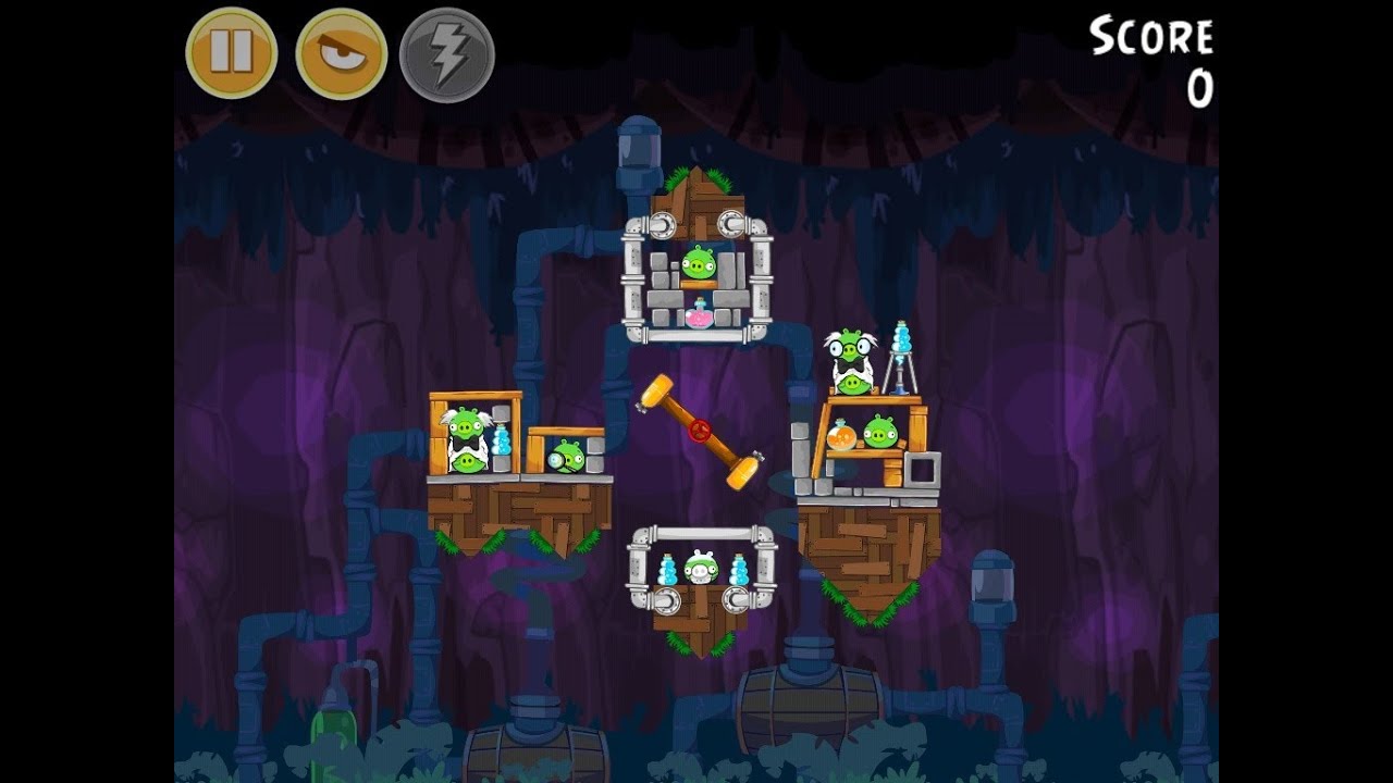 Angry Birds 27-7 Short Fuse 3 Star Walkthrough