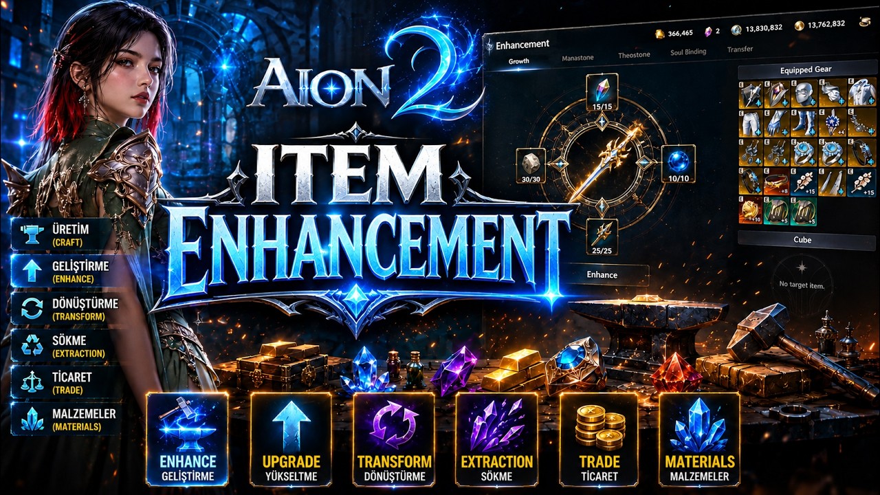 AION 2 | ITEM ENHANCEMENT REHBERİ &ndash; EŞYA GELİŞTİRME T&Uuml;M DETAYLAR