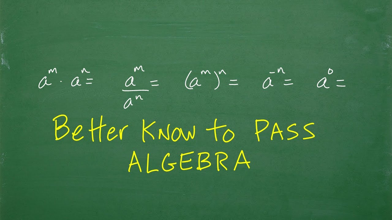 Power and Exponent Rules Every ALGEBRA Student Needs to Master