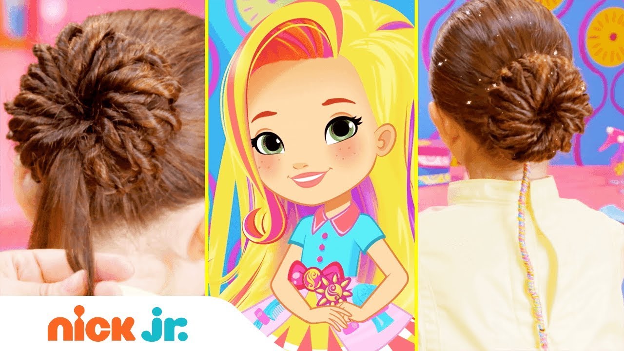 How to Make a Pop Star Pinwheel ✨ Style Files Hair Tutorial | Sunny Day | Nick Jr.