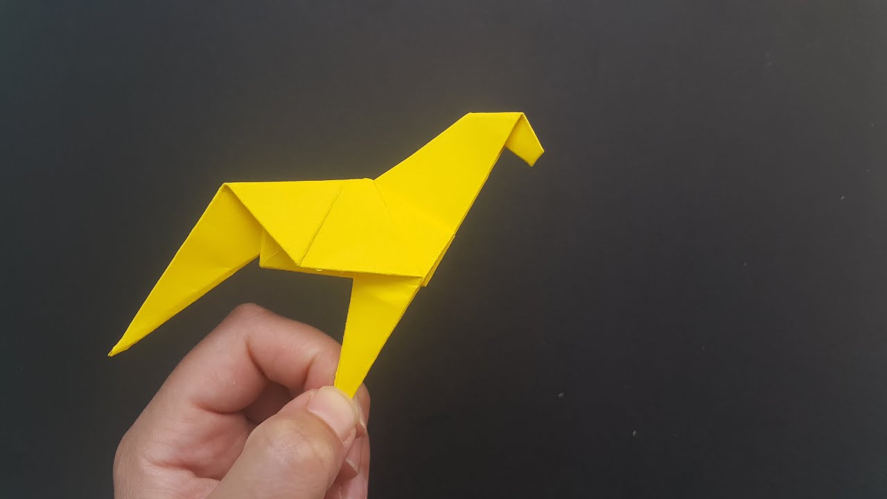 origami at yapımı, kağıttan kolay at yapımı