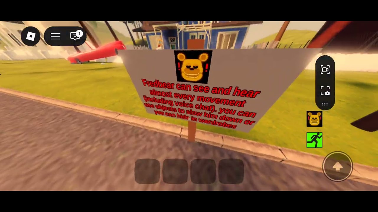 Playing run from fast fredbear in roblox /part 2