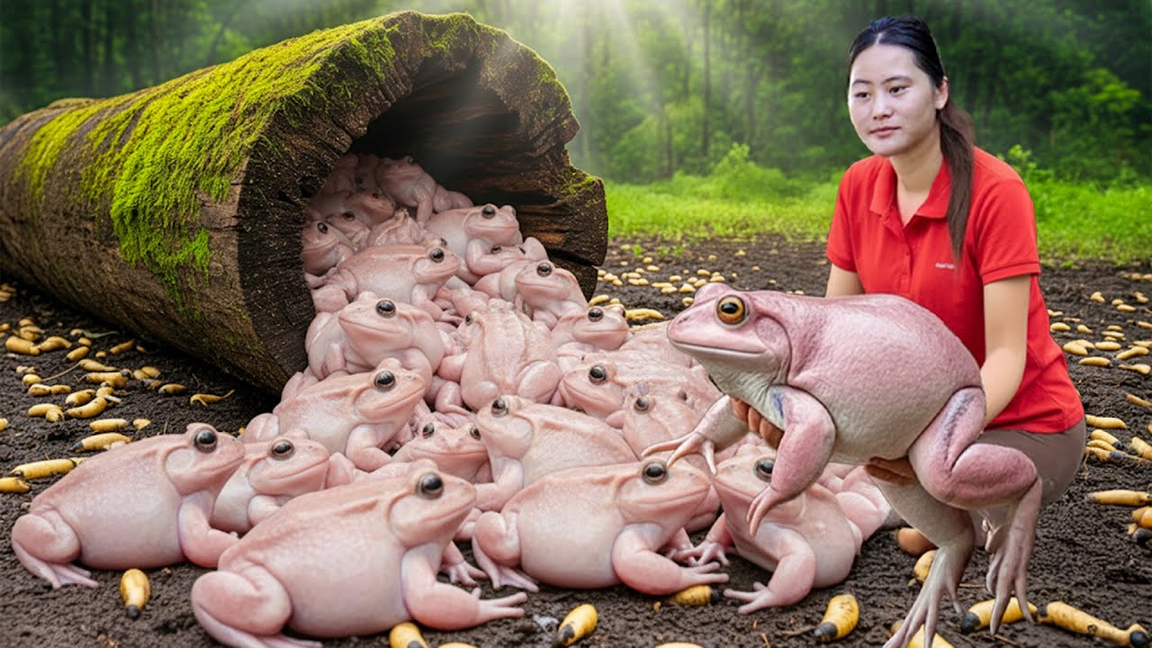 Harvesting Giant Frogs from the Deep Forest & Goes to Market Sell &ndash; Wild Survival in the Forest