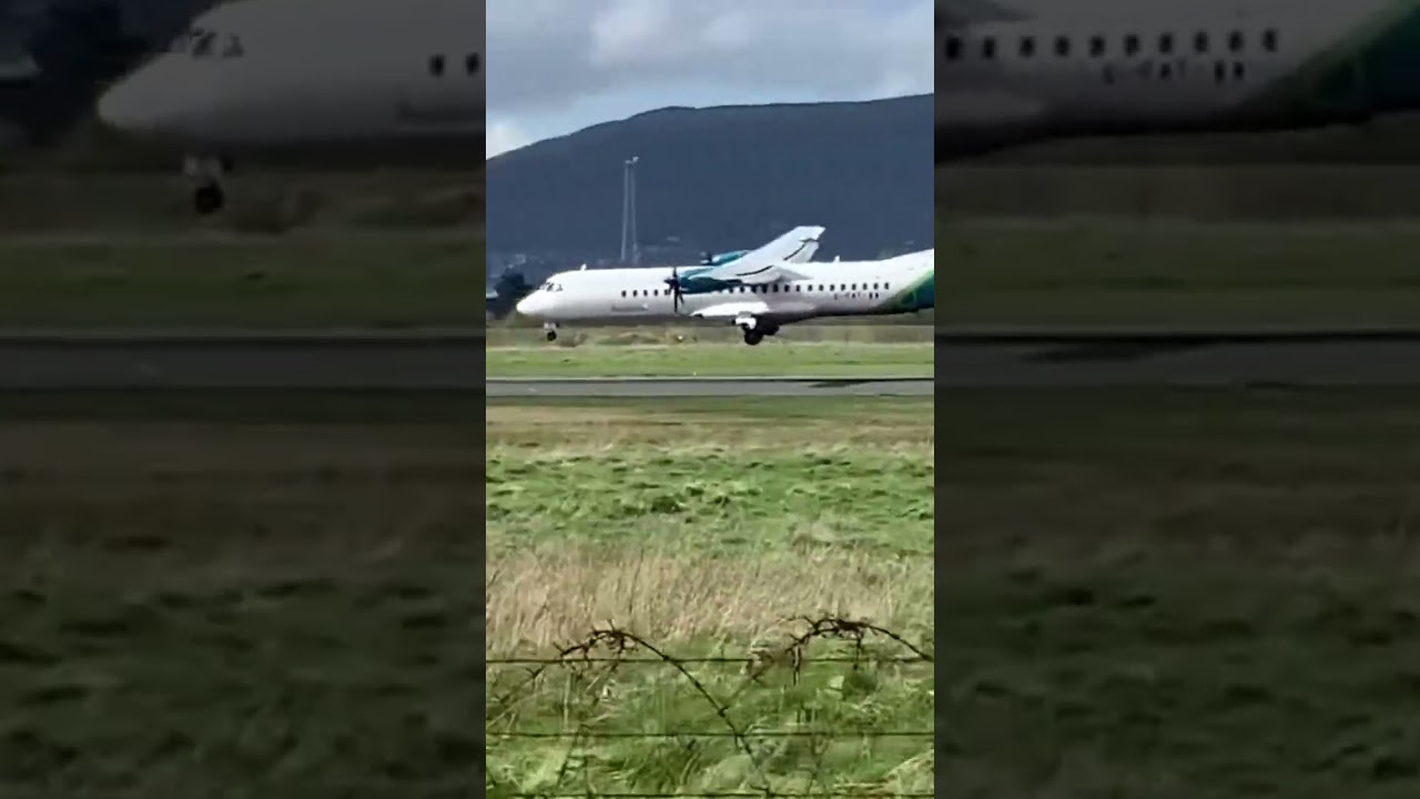 Aer Lingus windy landing into Belfast #aviation #planespotting #airport #landing #spotter #windy