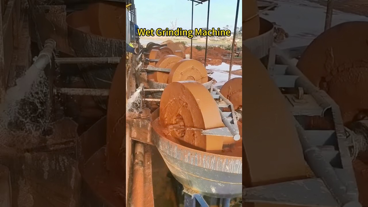 Ball mill and wet pan mill are standard equipment for gold ore selection. #mill #goldmining