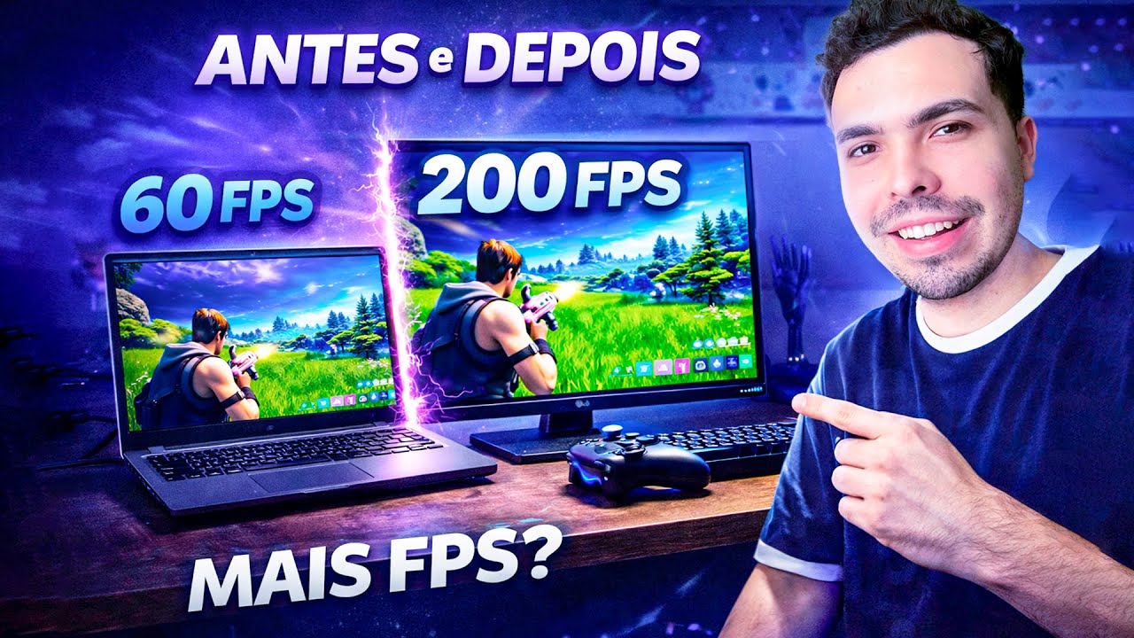 MONITOR EXTERNO em NOTEBOOK dá mais FPS? EU TESTEI!🔥