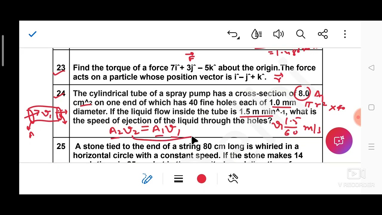 Class 11 prev. year 2023-24 Physics paper discussion Part I (Q.No.1 to 30) 1,2,3 mark & case study.