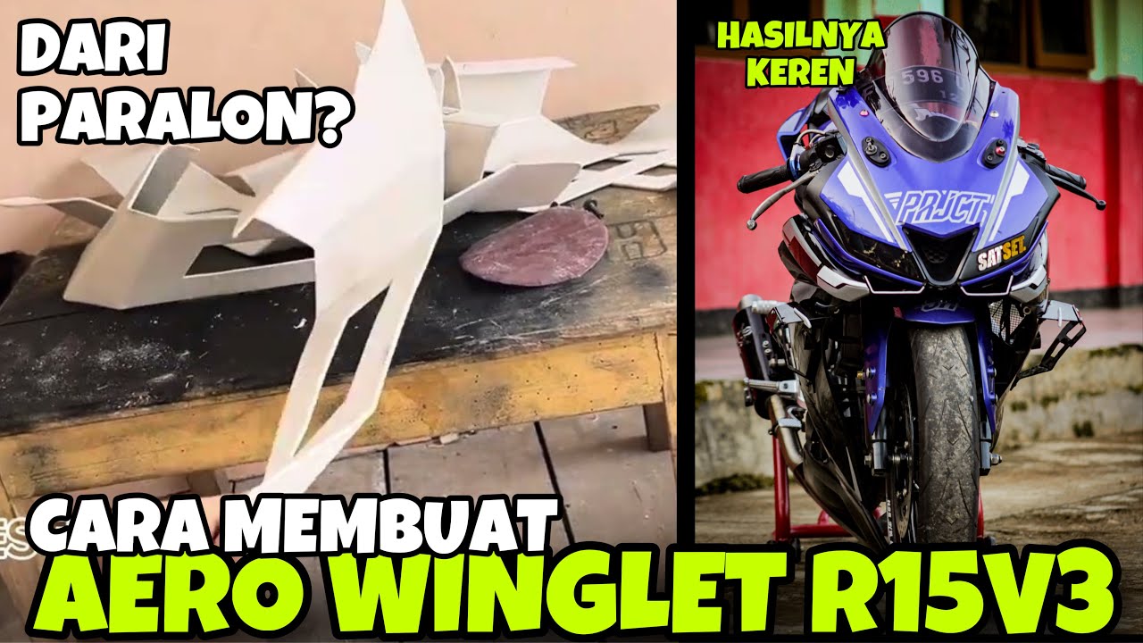 CARA MEMBUAT WINGLET AERODINAMIS R15V3 DARI BARANG BEKAS‼️MUDAH BANGET