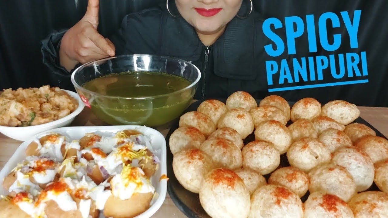 INDIAN MUKBANG 🇮🇳 EATING PANIPURI, DAHIPURI || @Kiafoodie23  #asmr #food 