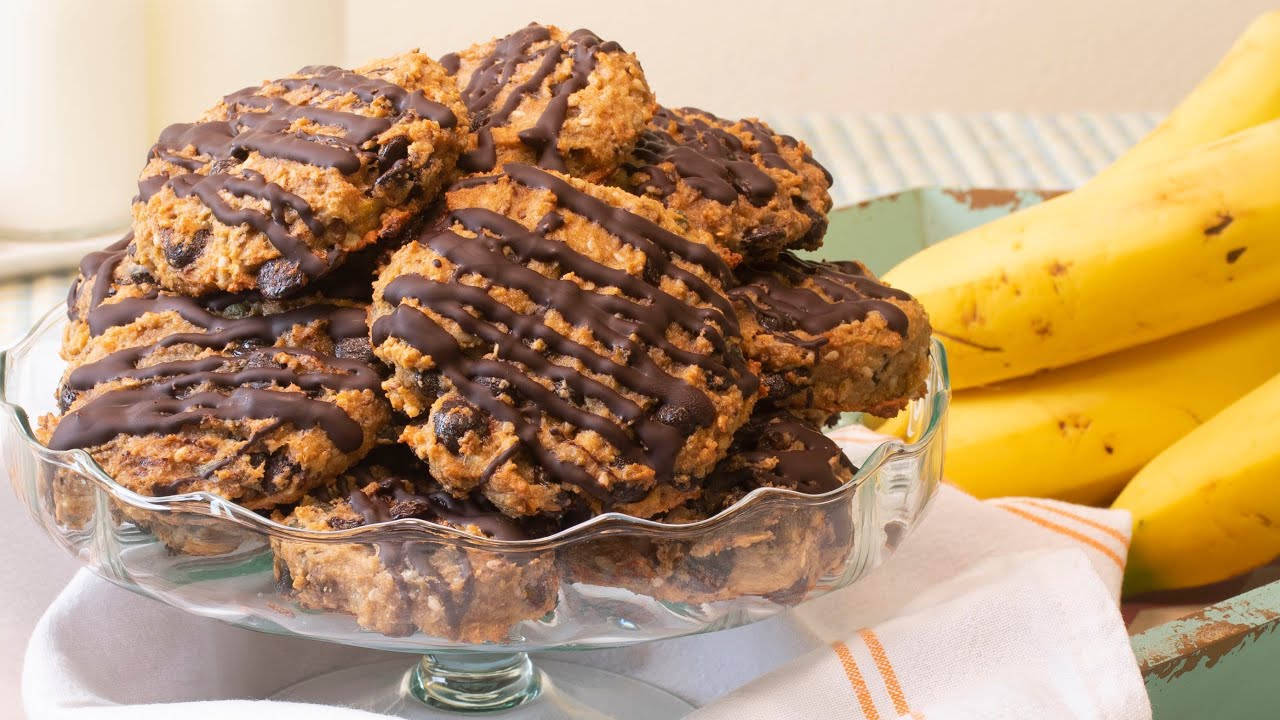 Repostería saludable y deliciosa. Galletas de plátano y semillas. S/azúcar añadido