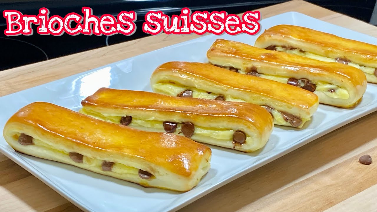 LA RECETTE DES BRIOCHES SUISSES À LA CRÈME PÂTISSIÈRE ET AUX PÉPITES DE CHOCOLAT🍞🍫 Deli cuisine