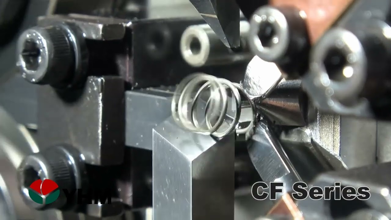 線径 0.7mm 不等ピッチ押しばね｜CNC押しばねマシン CF-310｜台湾YHM 友匯機械株式会社