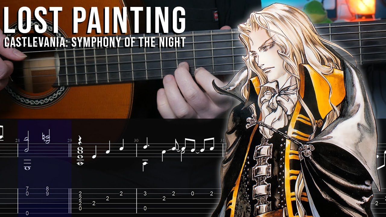 Lost Painting - Castlevania: Symphony of the Night- Fingerstyle Guitar Tutorial + TAB