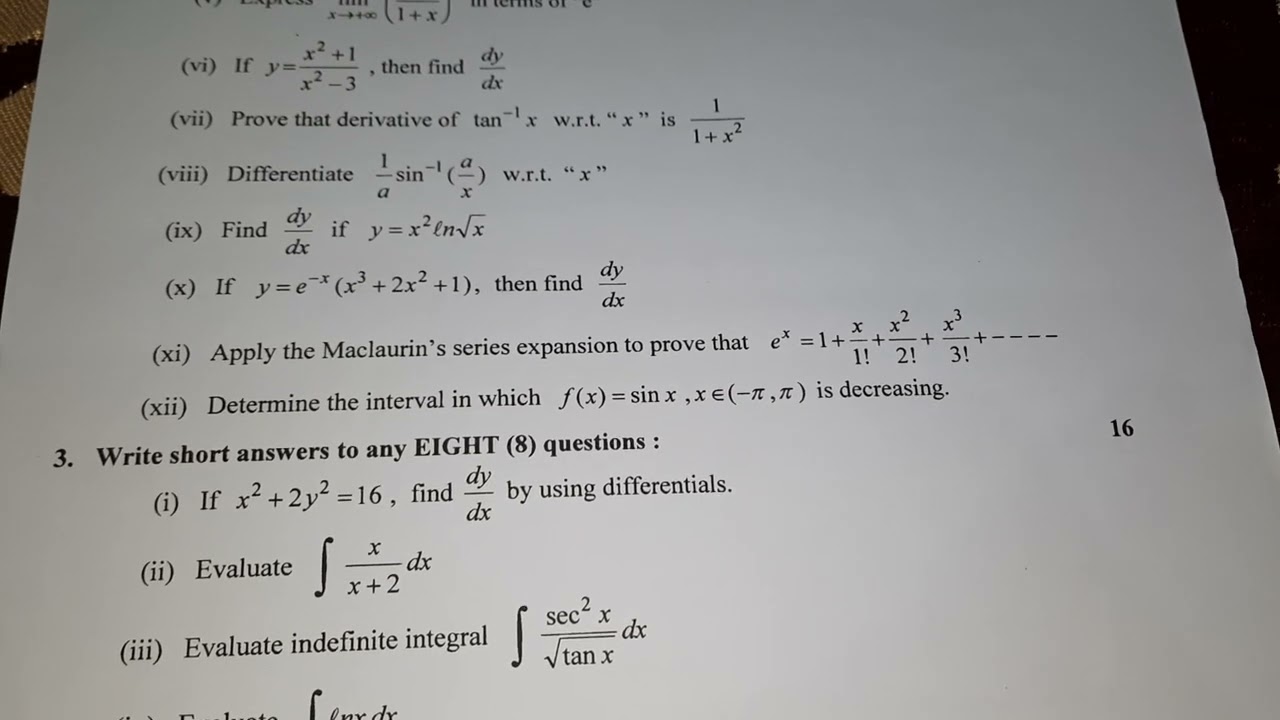 Math Paper|| Inter Part-2|| Lahore Board 2022||