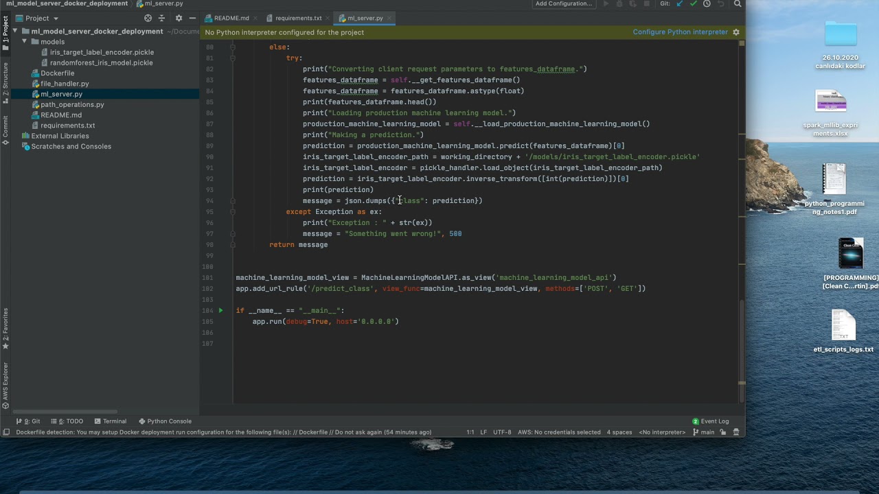 Machine Learning Model Server Docker Deployment
