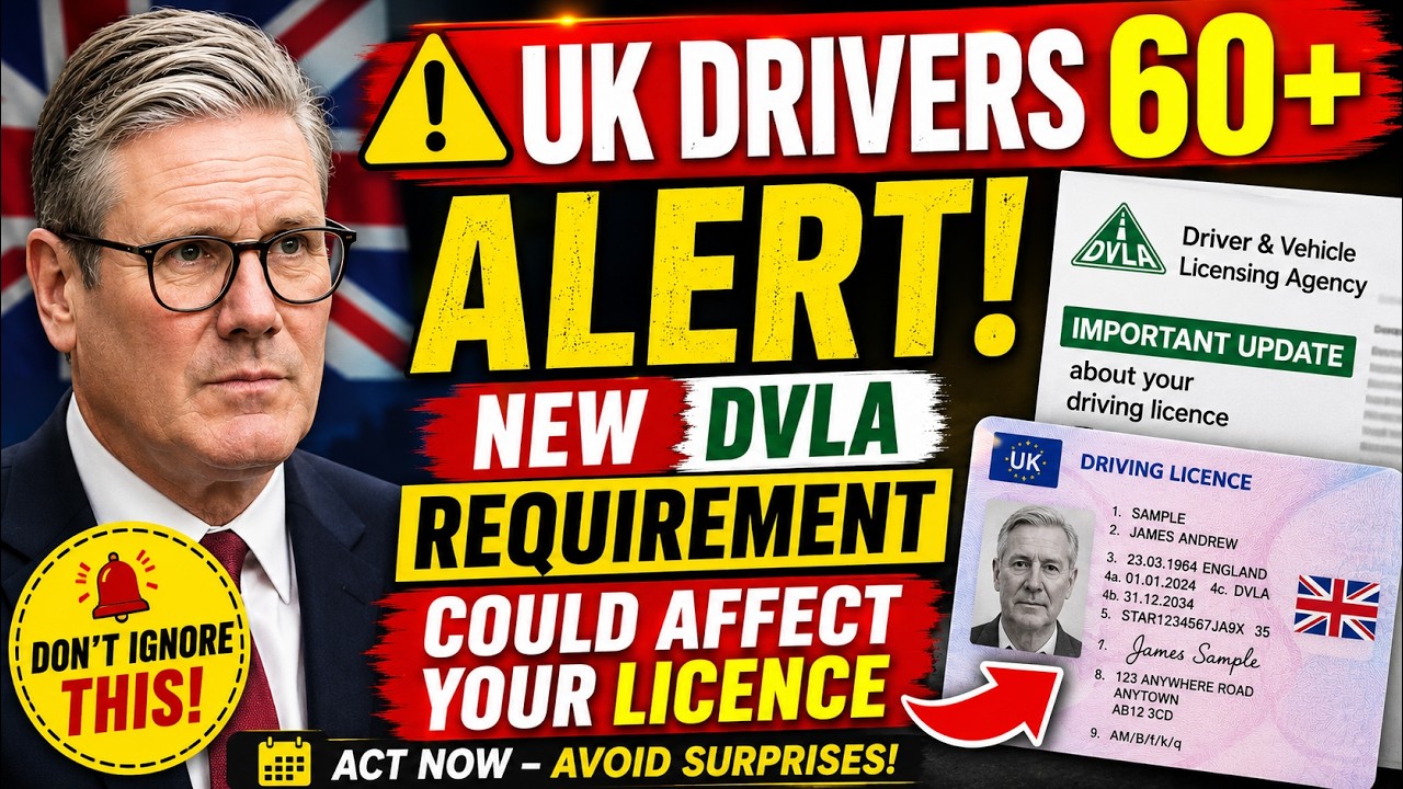 ⚠️ Внимание водителям Великобритании 60+: новое требование DVLA может повлиять на ваши права