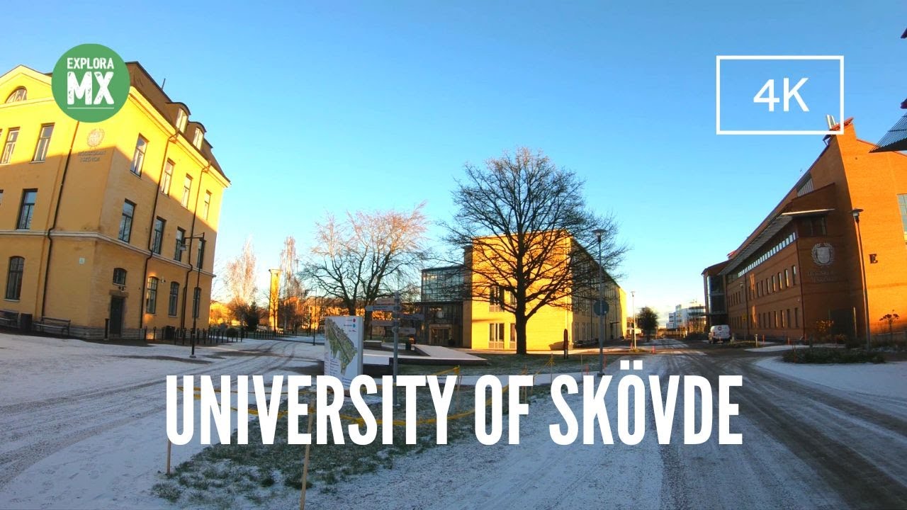 🟢 Walk Tour - Campus Högskolan i Skövde / University of Skövde | Sweden/Sverige | 4K/60FPS 🟢