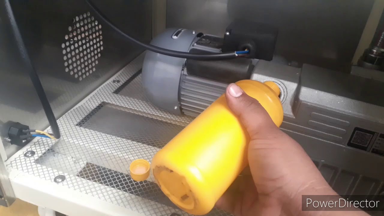 cambio de aceite y uso de Vm500 empacadora al vacio