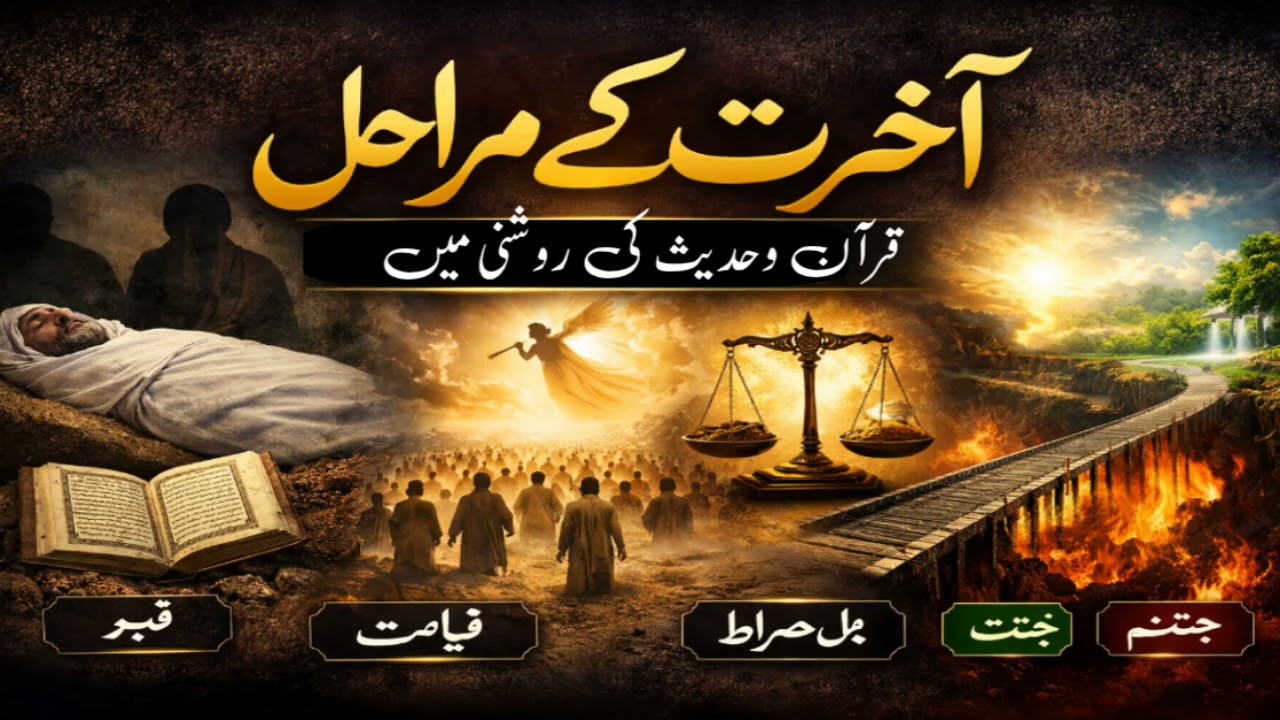 آخرت کے مراحل | موت سے جنت یا جہنم تک کا مکمل سفر | قرآن و صحیح حدیث کی روشنی میں 