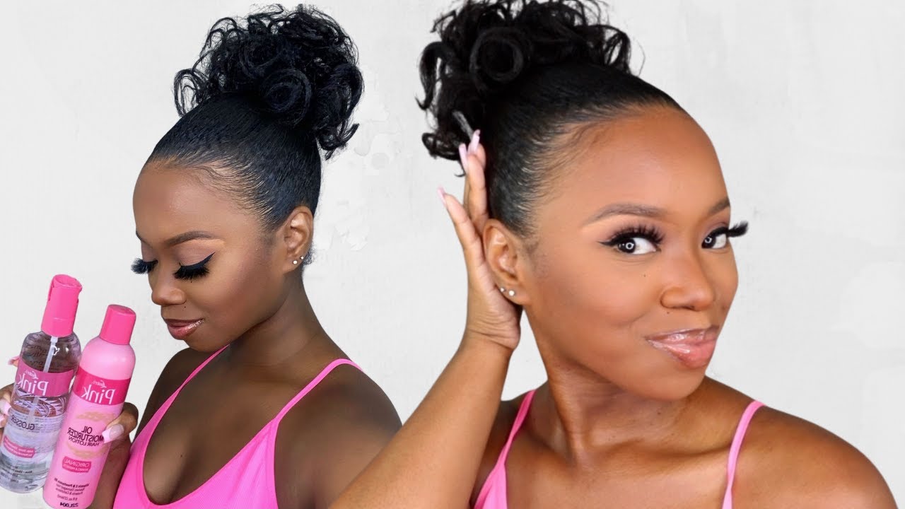Fluffy Bantu Knot Out Ponytail - Easy Heatless Curls Tutorial