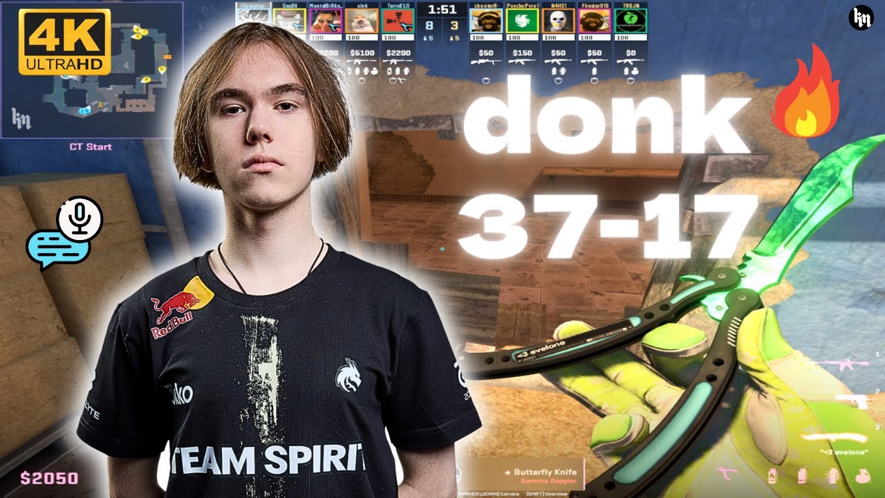 😮donk (37-17) SoloQ + Full VOICE COMMS (Mirage) | FACEIT NA 2900 Elo | June 14, 2025