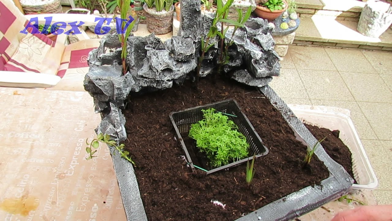Schwimmende Insel f&uuml;r Gartenteichpflanzen  selber basteln.