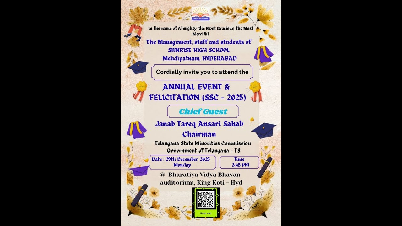 Annual Event & Felicitation ( SSC-2025) Of Sunrise High School || Live