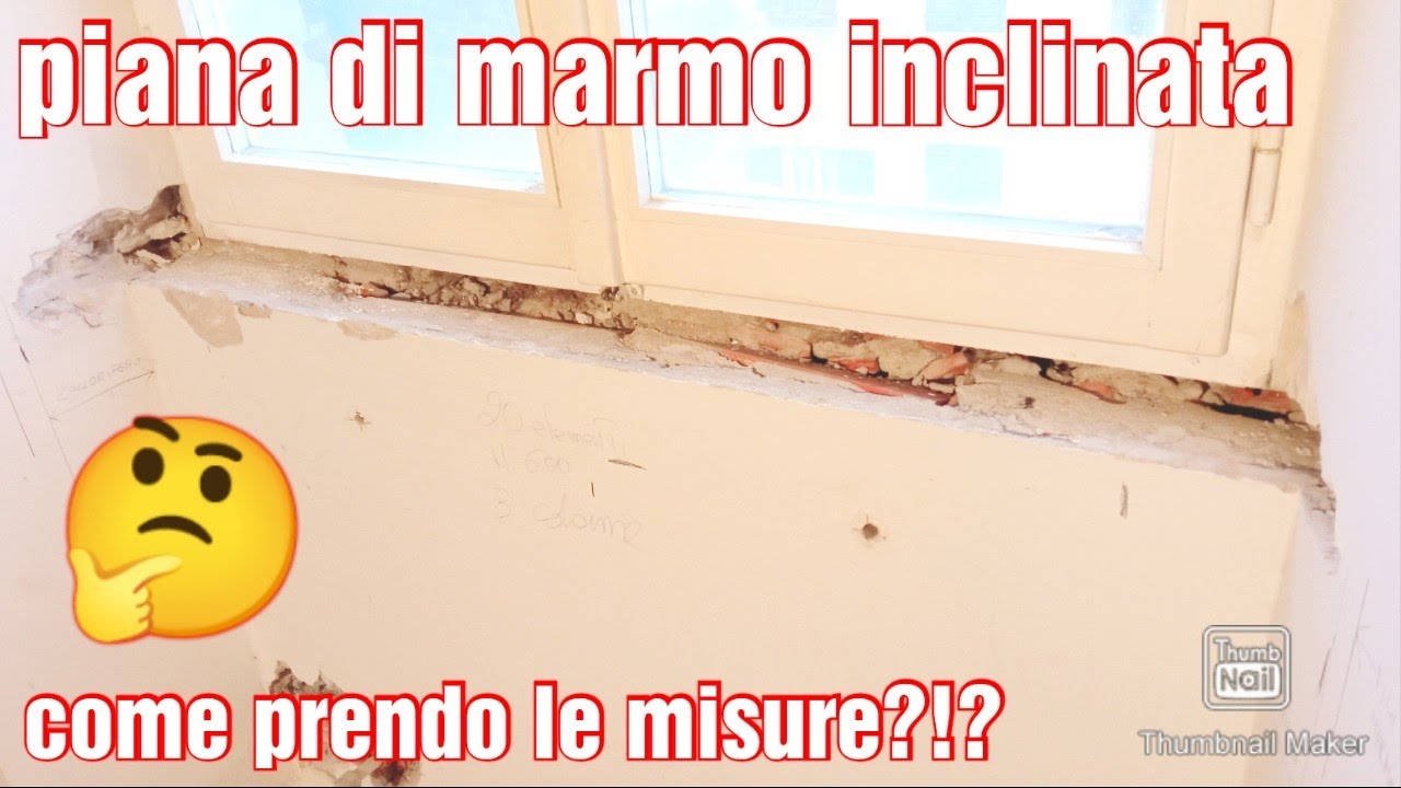 Come prendere le misure di una piana di marmo inclinata senza fare dime