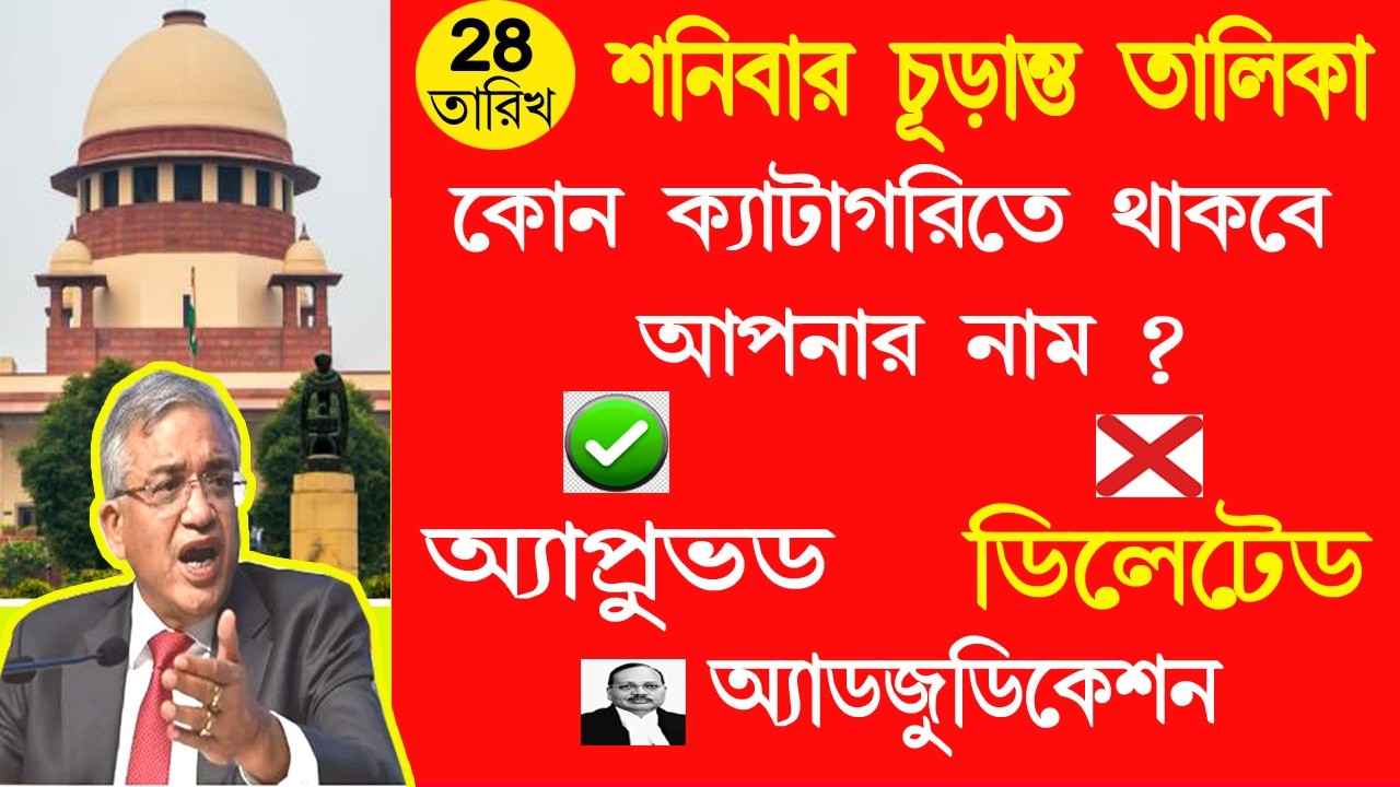 ২৮ তারিখ চূড়ান্ত তালিকা প্রকাশিত হবে | কি হবে ২৮ তারিখ ? | ৩টি ক্যাটাগরিতে চূড়ান্ত তালিকা