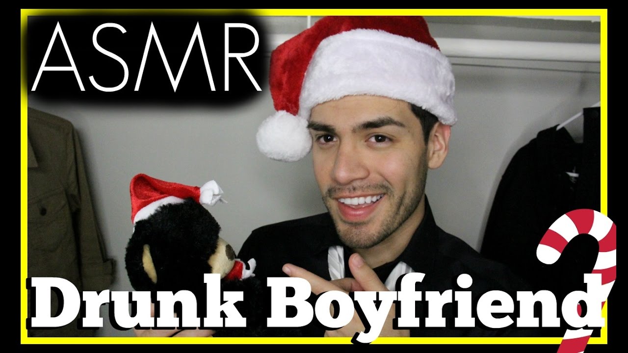 ASMR - Drunk Boyfriend | Holiday Tingles 1 (Male Whisper, Kisses, Slurring Speech, Role Play)