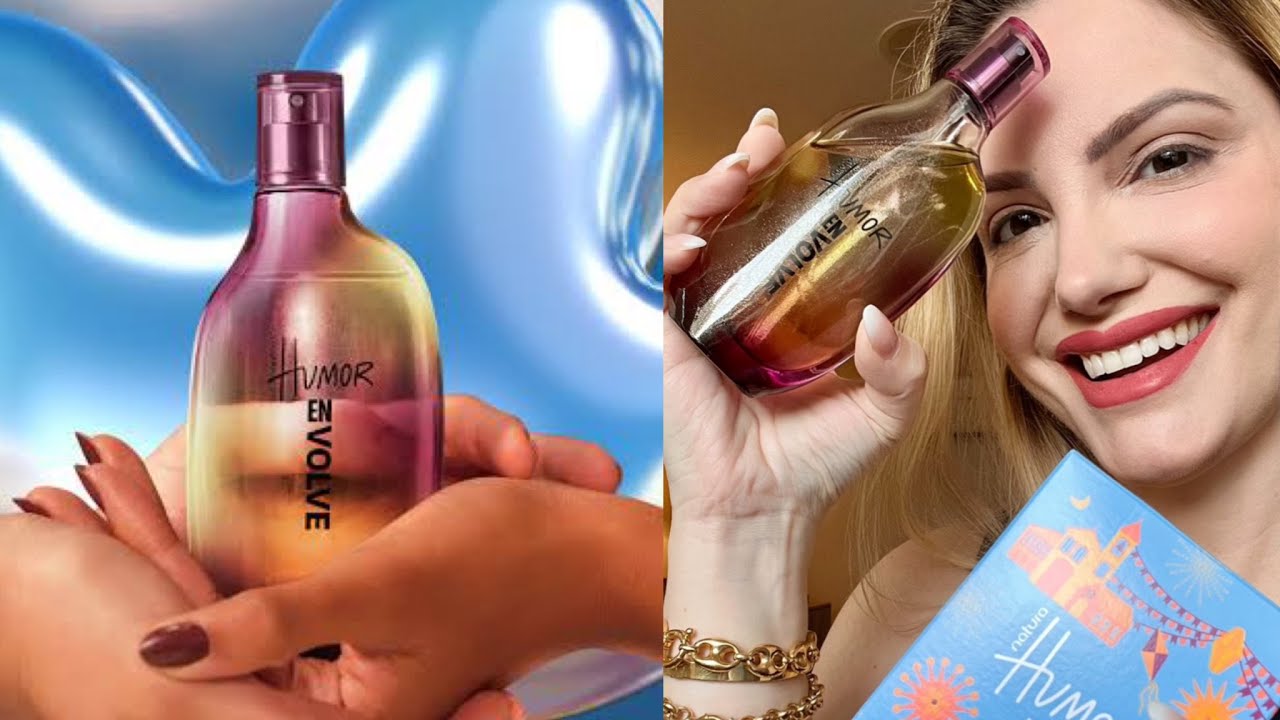 Perfume HUMOR ENVOLVE e Body Splash Maçã Caramelada - Body Splash Cereja Negra com Praline Natura