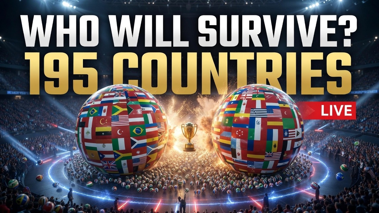 🔴 LIVE: 195 Countries Battle Until One Flag Survives! 🌍
