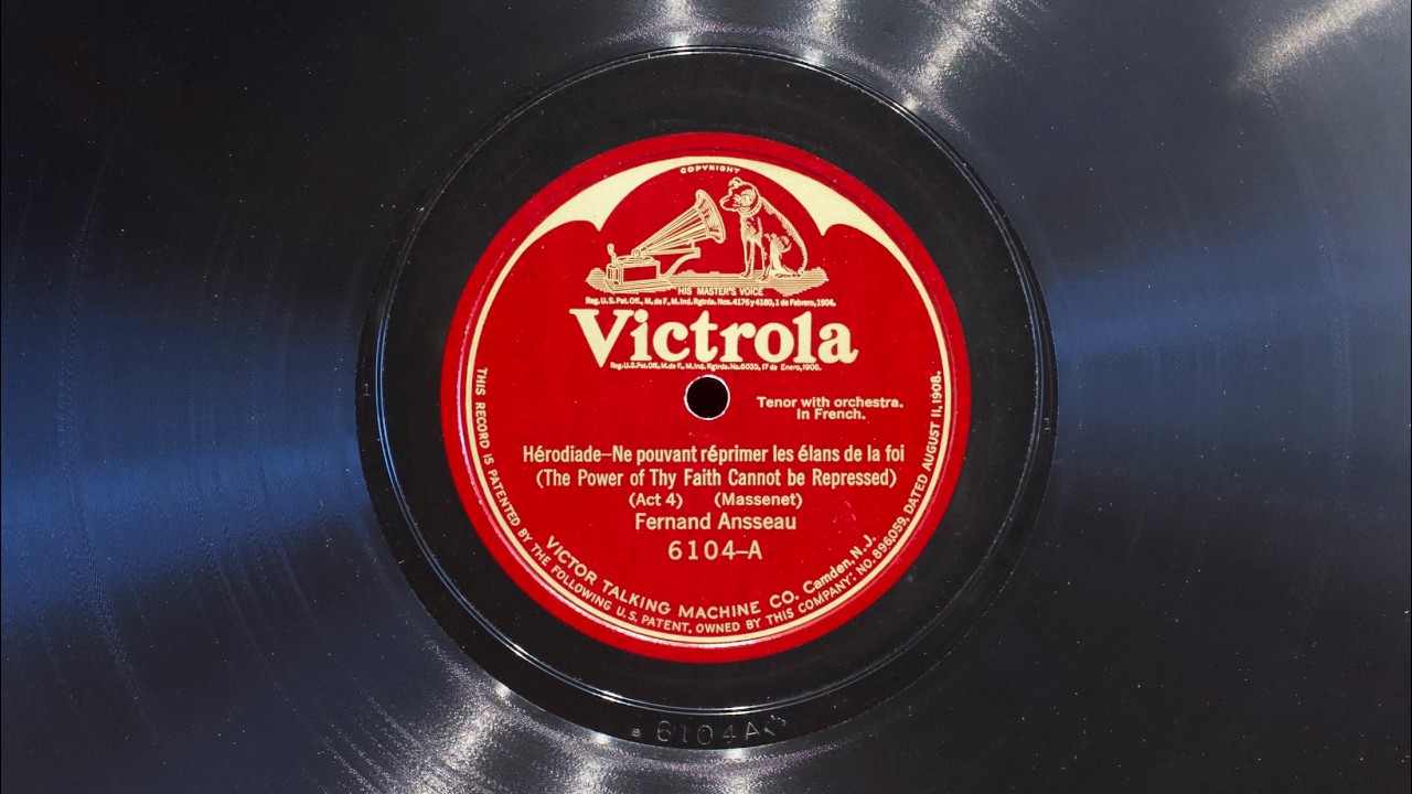 Ne pouvant reprimer les élans de la foi • Fernand Ansseau (EMG Mark Xb Oversize Gramophone)