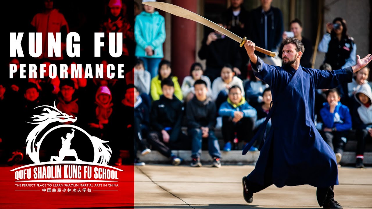 Kung Fu Performance at Qufu Shaolin Kung Fu School | Chinese Martial Arts