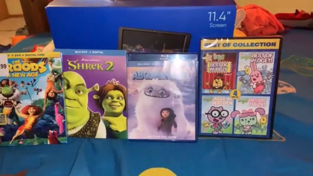 Blu-Ray плеер Шрек 2 Мерзость Семейка Крудс: Новая Эра и Вау Вау Wubbzg Blu-ray DVD Распаковка