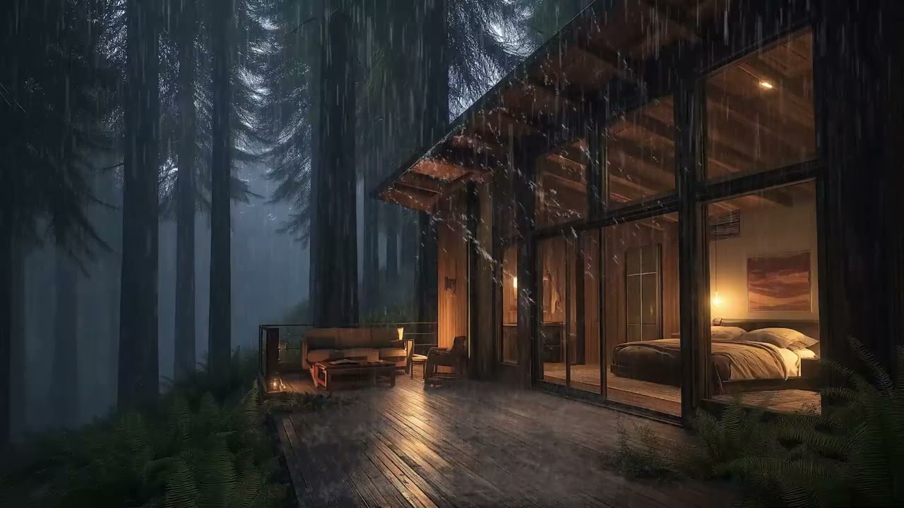 Sleep Instantly with Forest Rain 🌧 (Black Screen, No Ads) | Deep Sleep & Full Stress Relief