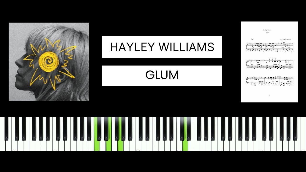 Hayley Williams - Glum (BEST PIANO TUTORIAL & COVER)
