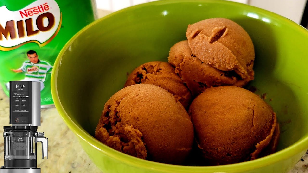 Ninja Creami Nestle Milo Ice Cream using Vanilla Almond Milk
