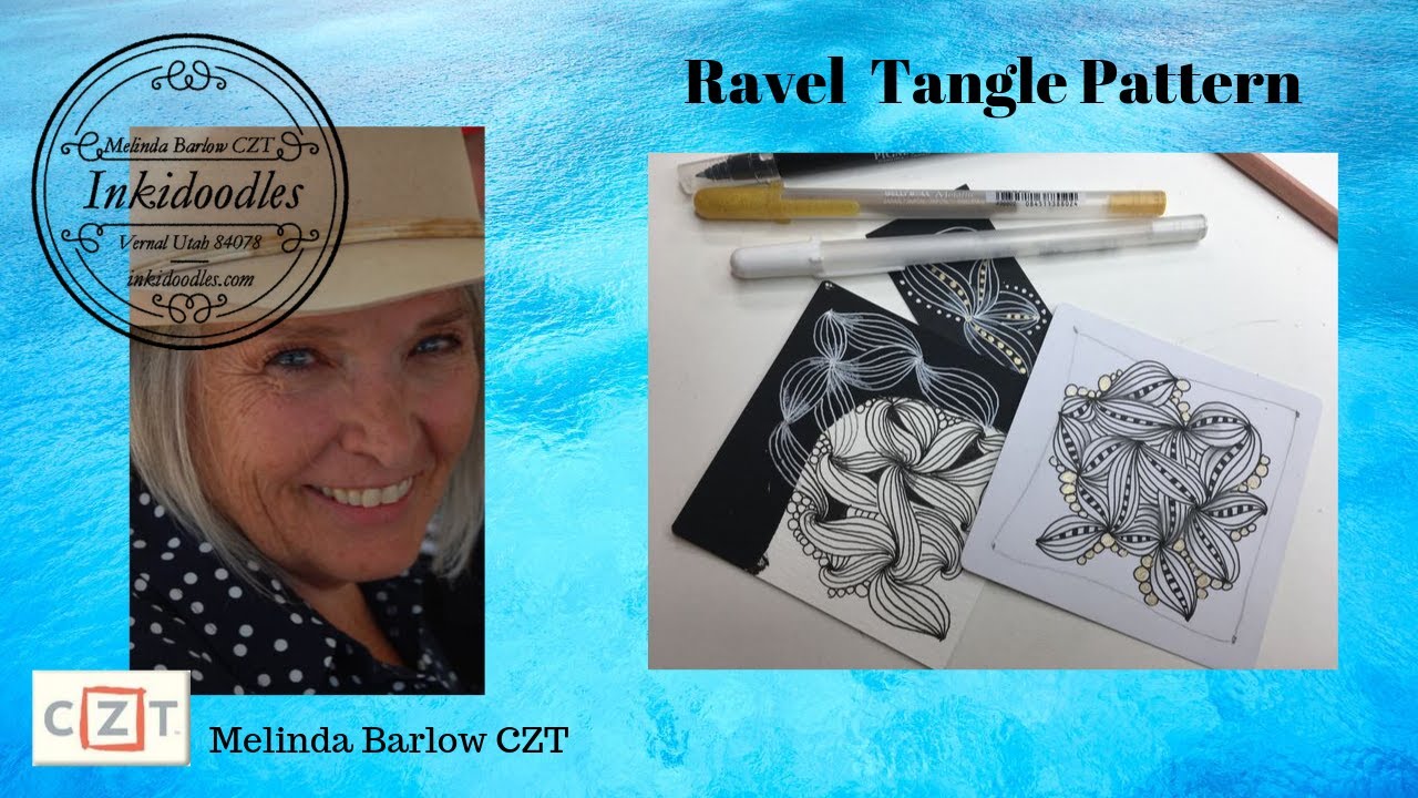 Tangle Art Lesson #453 Ravel tangle Pattern