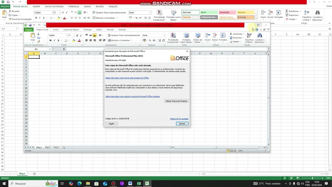 EXCEL  AULA 1  LIÇÃO 1