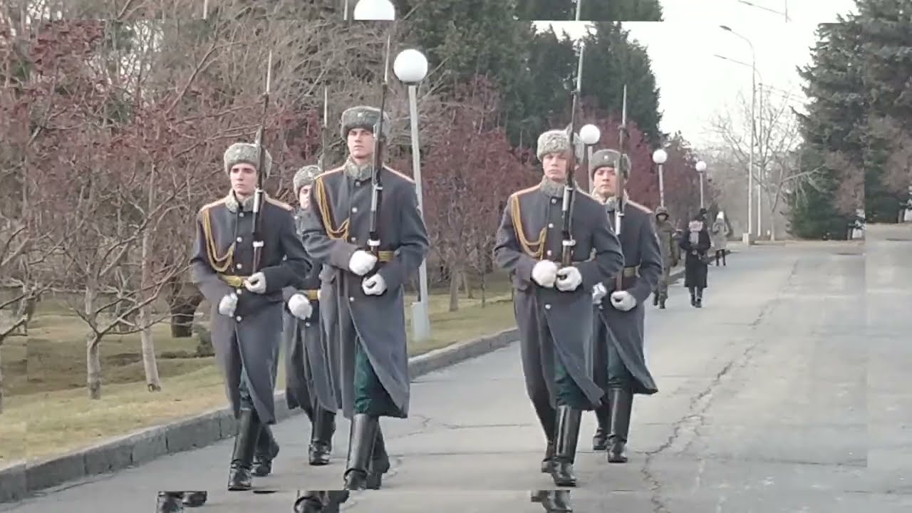 Смена Почётного Караула в Пантеоне Славы Мамаев Курган, Волгоград, 2 января 2023 года, 12:00 часов