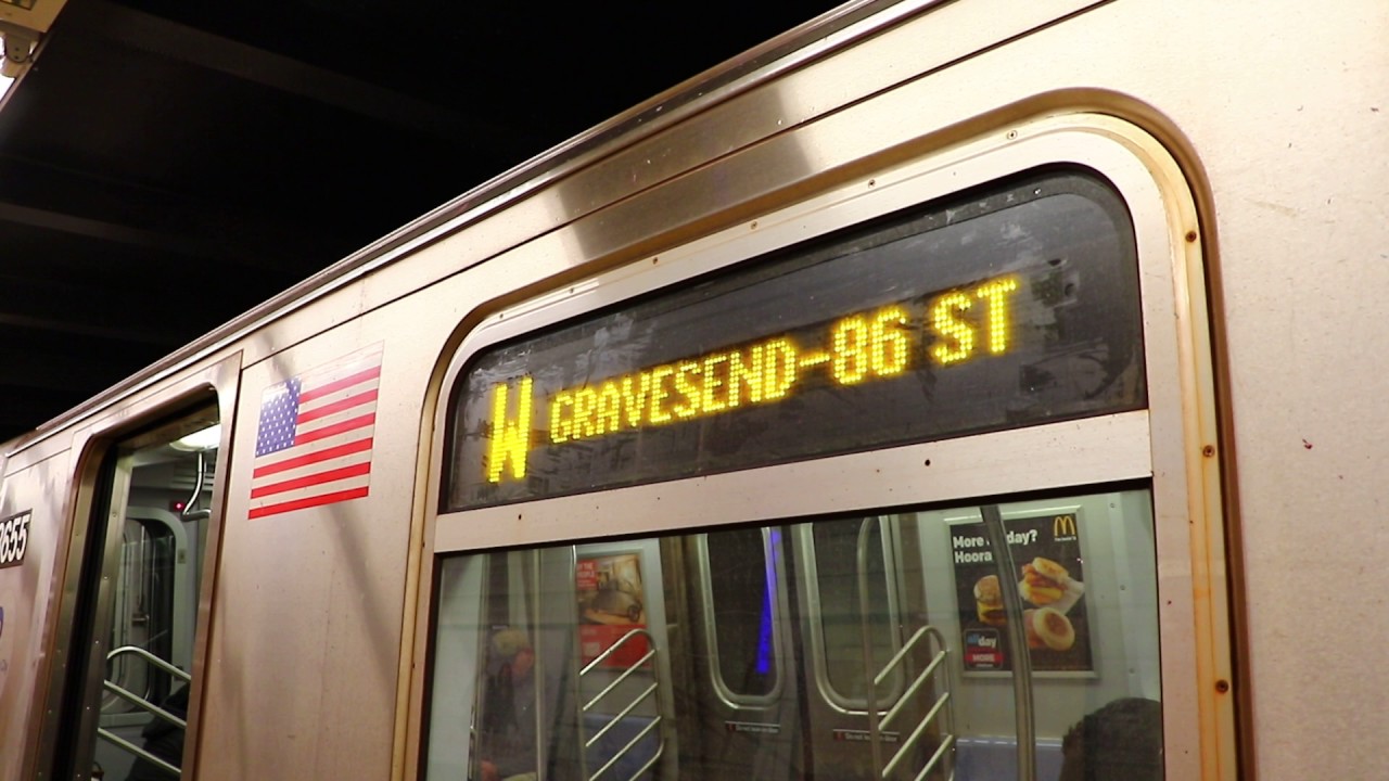MTA New York City Subway : Gravesend-86th Street Bound R160A-2 W Train @ City Hall