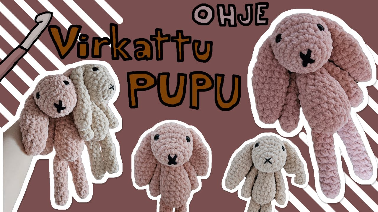 Virkattu pupu pehmo