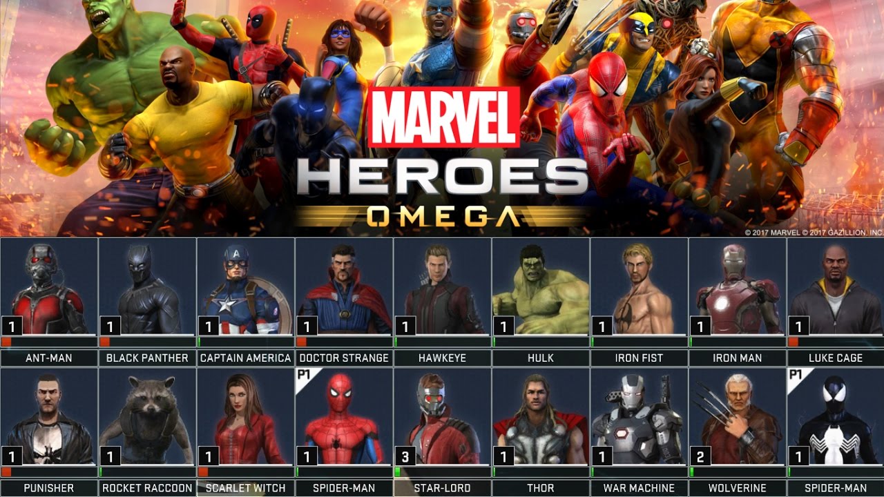 Marvel Heroes Omega: Closed Beta - All Characters And Costumes