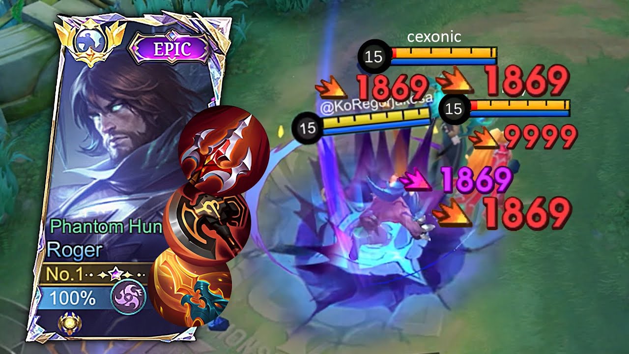 HACK DAMAGE BUILD CRAZY ROGER😈TOP BUILD ITEM BEST ROGER 2024‼️~mobile legends bang bang mlbb 2024🔥