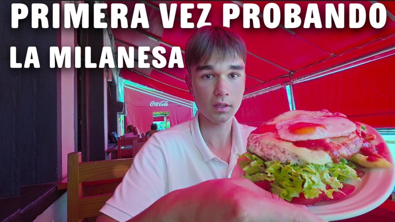 Ucraniano prueba por primera vez la milanesa uruguaya
